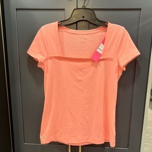 Lilly Pulitzer Rexa Top, Papaya Punch, XS